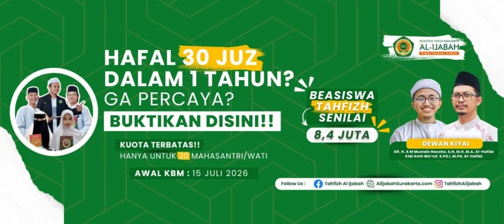 Banner Program Tahfizh 30 Juz Al-Ijabah 2026